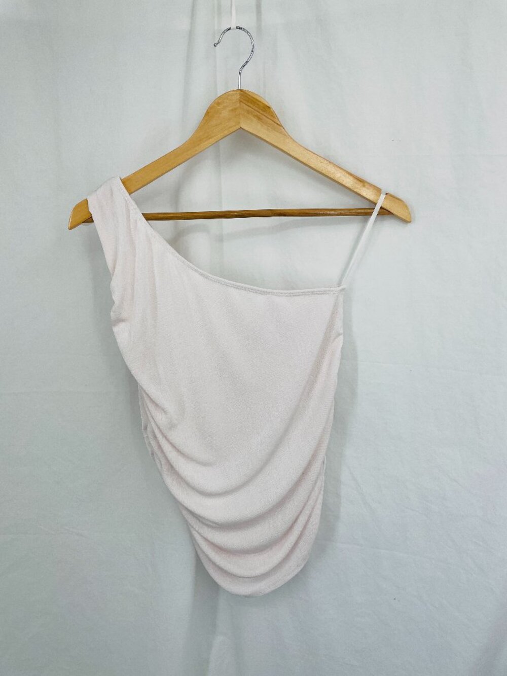 21 Saints one-shoulder ruched draped top